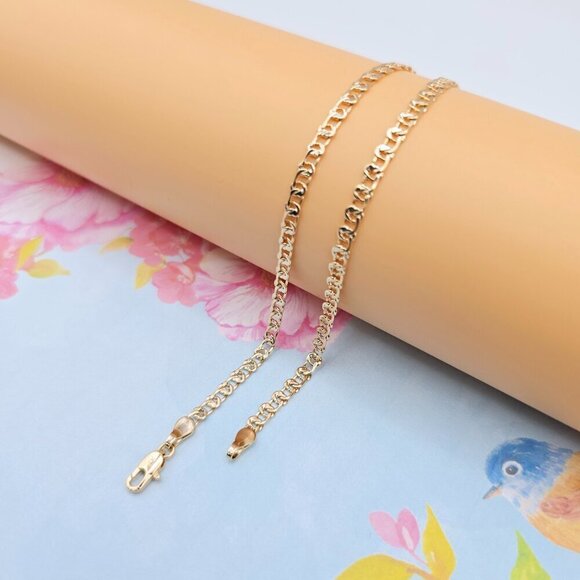 "Chunky Rose Gold Chain Necklace for Bold Statement Look, 19.7 Inch, XPNL0079 - Picture 5 of 12